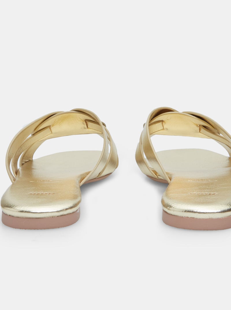 Mules plates BATA Doré/or - Kiabi
