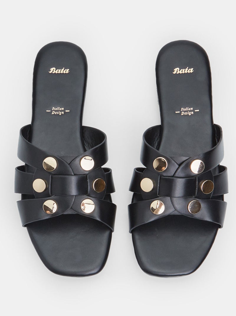 Mules plates BATA Noir - Kiabi