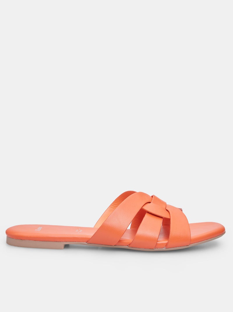 Mules plates BATA Orange - Kiabi