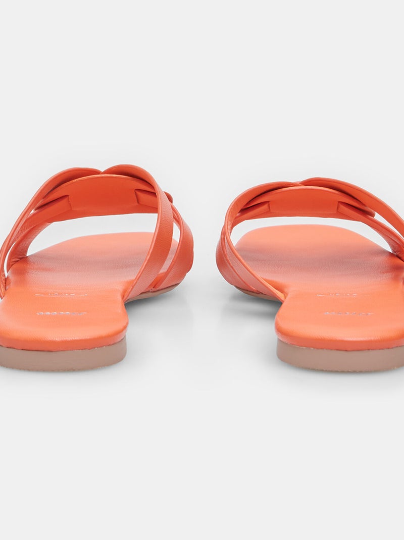 Mules plates BATA Orange - Kiabi