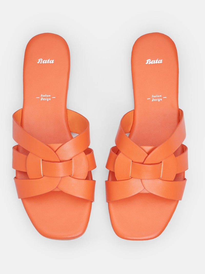 Mules plates BATA Orange - Kiabi