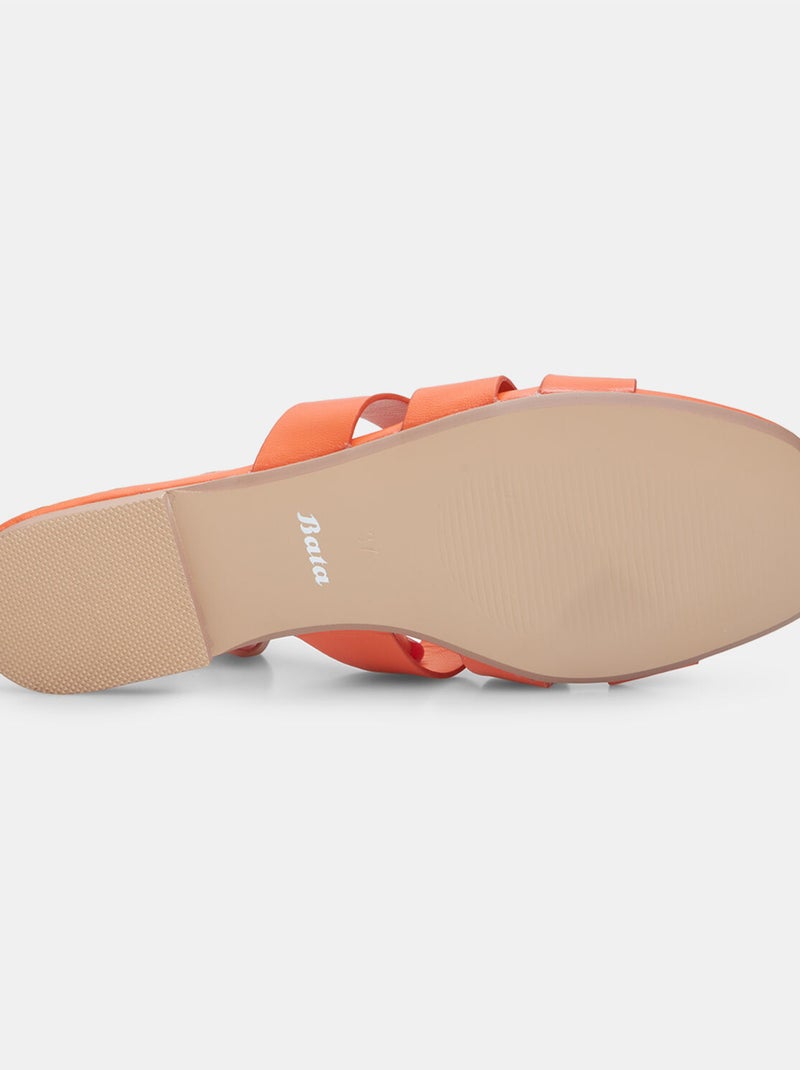 Mules plates BATA Orange - Kiabi