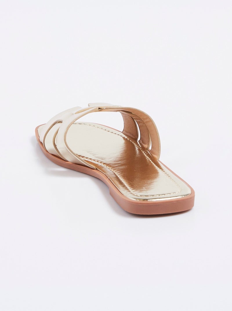 Mules plates chic avec jeu de brides Doré/or - Kiabi