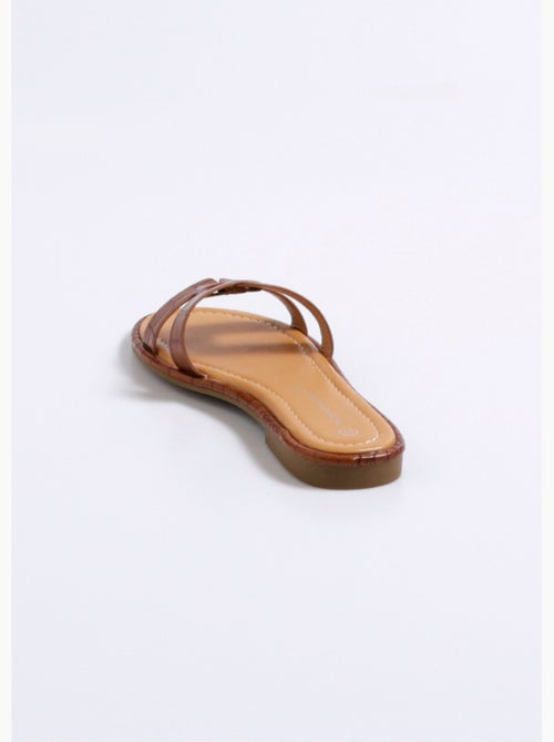 Mules plates chic façon croco - AFIBEL - Kiabi