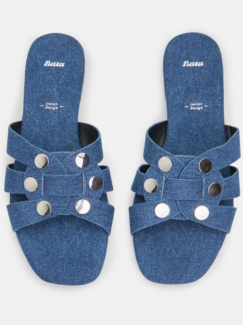 Mules plates en denim BATA - Kiabi