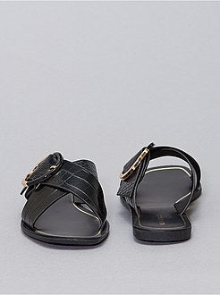 Mules plates texturé 'écailles' - Kiabi