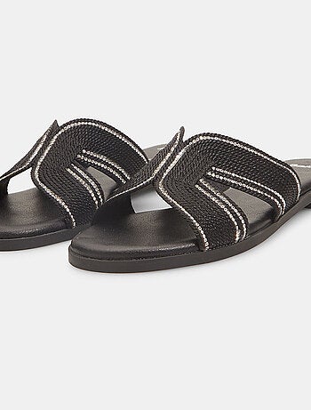 Mules plates tressées BATA