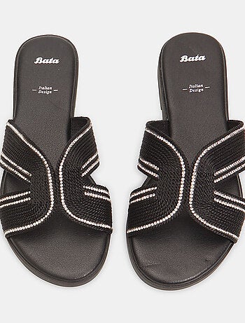 Mules plates tressées BATA