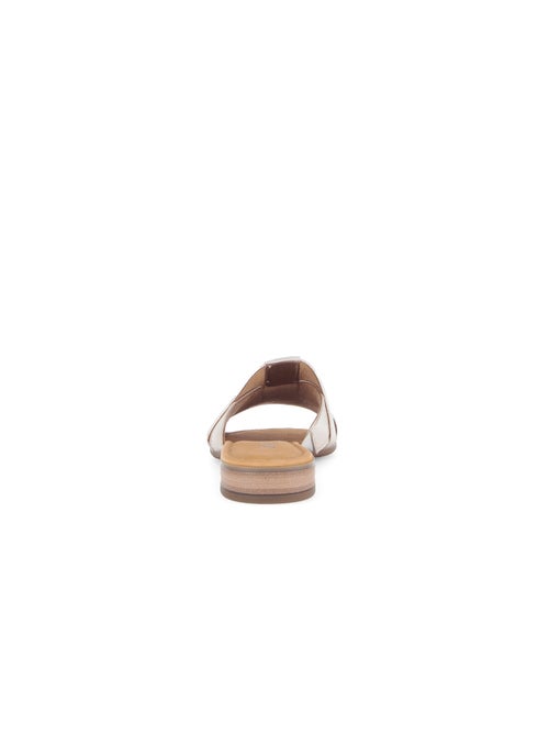 Mules poudrées métallisées en cuir métallisé - Kiabi