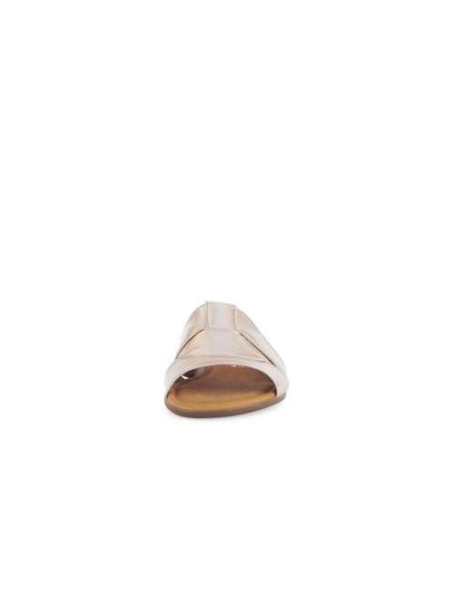 Mules poudrées métallisées en cuir métallisé - Kiabi
