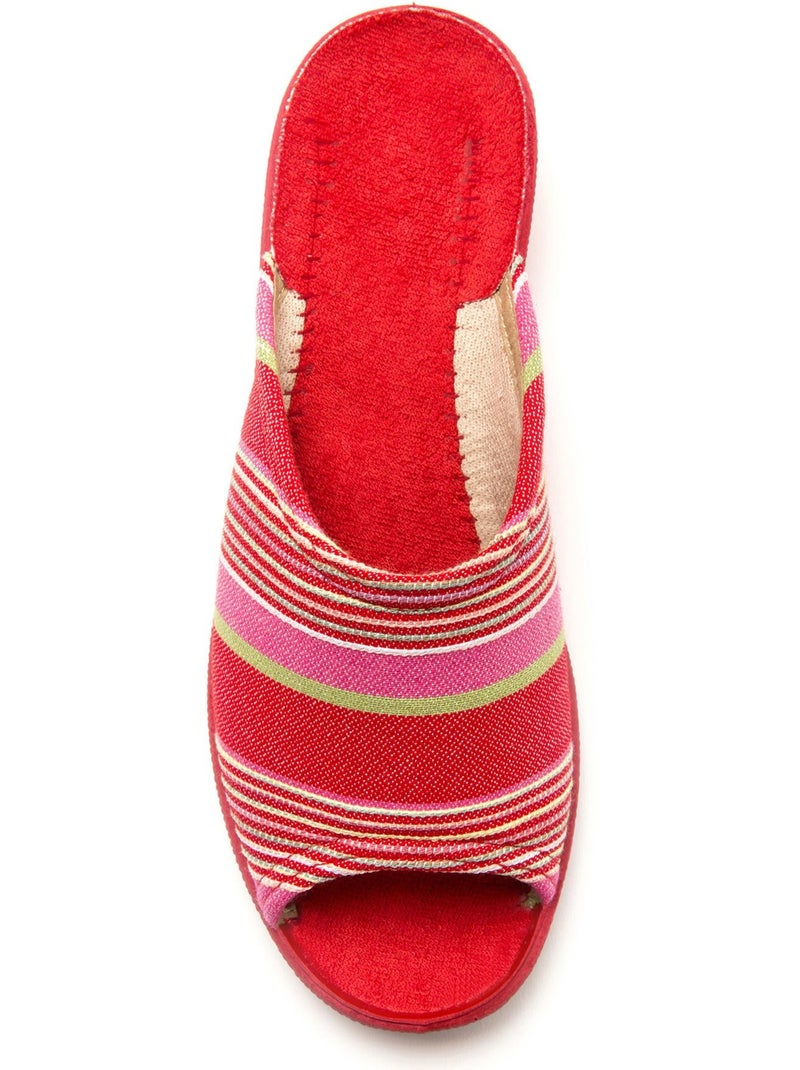 Mules rayées - PEDICONFORT Rouge - Kiabi