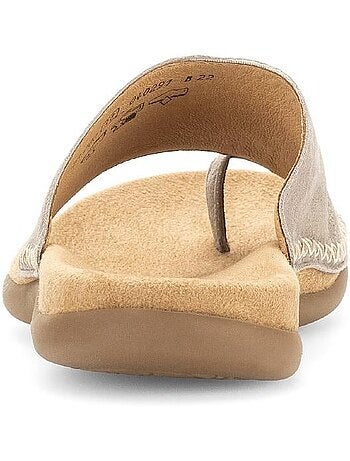 Mules reflets dorés en nubuck