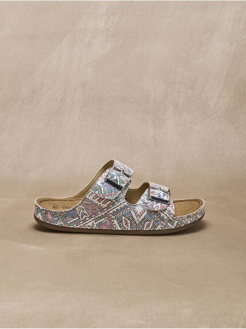 Mules réflexologie - PEDICONFORT Beige/Rose/Vert d eau - Kiabi