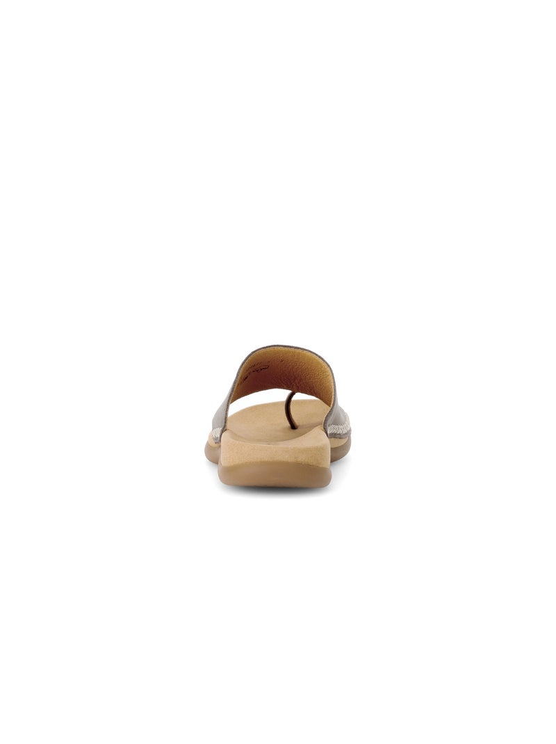 Mules s en cuir nubuk Marron - Kiabi