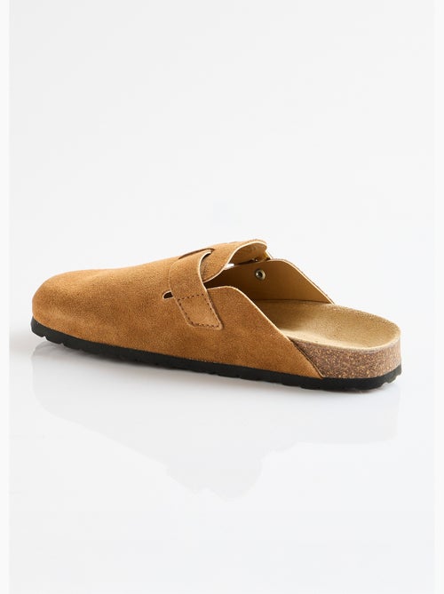 Mules sabots croûte de cuir boucle réglable - afibel - Kiabi Mules sabots croûte de cuir boucle réglable - afibel - Kiabi