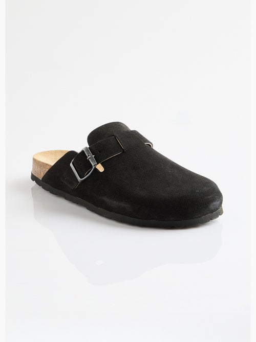 Mules sabots croûte de cuir boucle réglable - afibel - Kiabi Mules sabots croûte de cuir boucle réglable - afibel - Kiabi