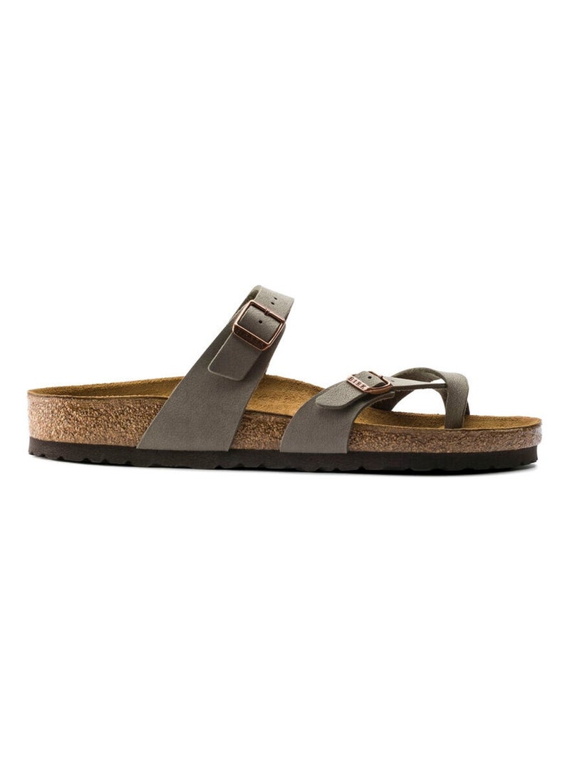 Mules / Sabots en Cuir Birkenstock Beige - Kiabi