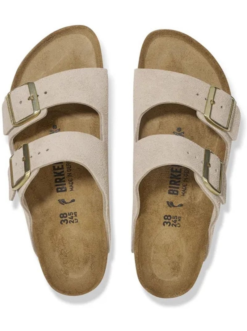 Mules / Sabots en Cuir Birkenstock Beige - Kiabi