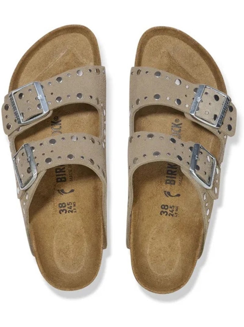 Mules / Sabots en Cuir Birkenstock Beige - Kiabi
