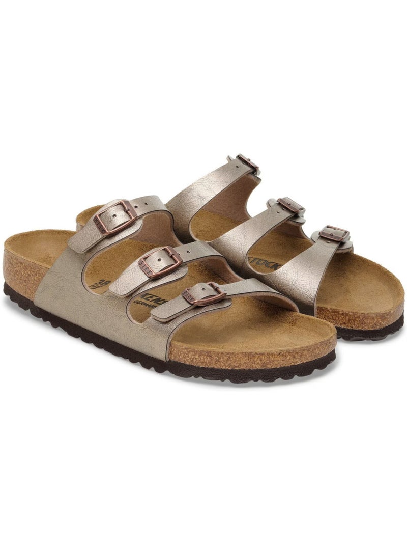 Mules / Sabots en Cuir Birkenstock Beige - Kiabi