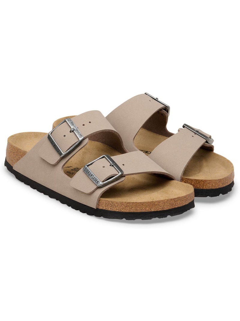 Mules / Sabots en Cuir Birkenstock Beige - Kiabi