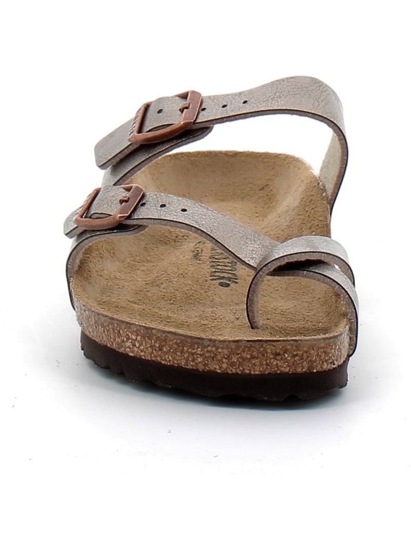 Mules / Sabots en Cuir Birkenstock Beige - Kiabi
