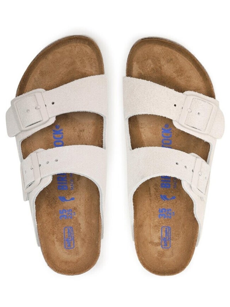 Mules / Sabots en Cuir Birkenstock Blanc - Kiabi