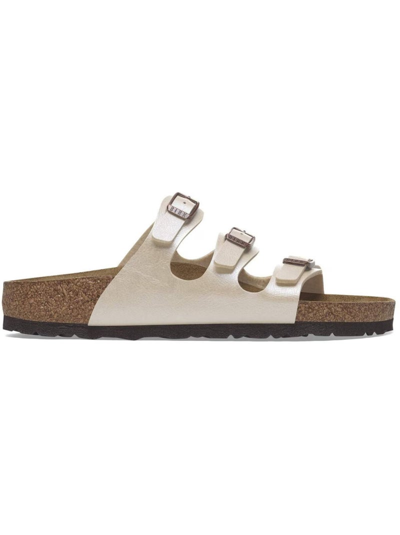 Mules / Sabots en Cuir Birkenstock Blanc - Kiabi
