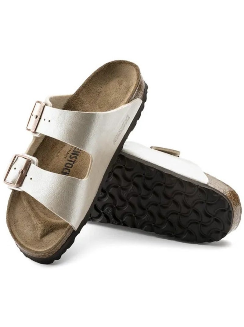 Mules / Sabots en Cuir Birkenstock Blanc - Kiabi