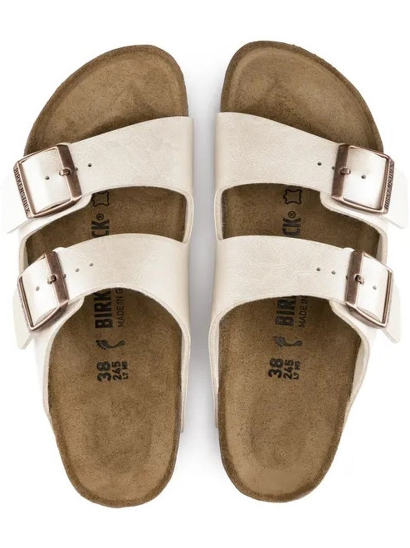 Mules / Sabots en Cuir Birkenstock Blanc - Kiabi
