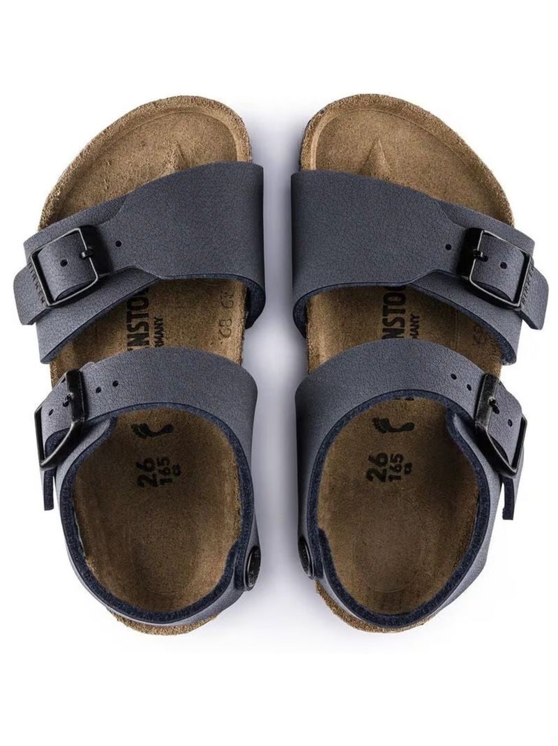 Mules / Sabots en Cuir Birkenstock Bleu - Kiabi
