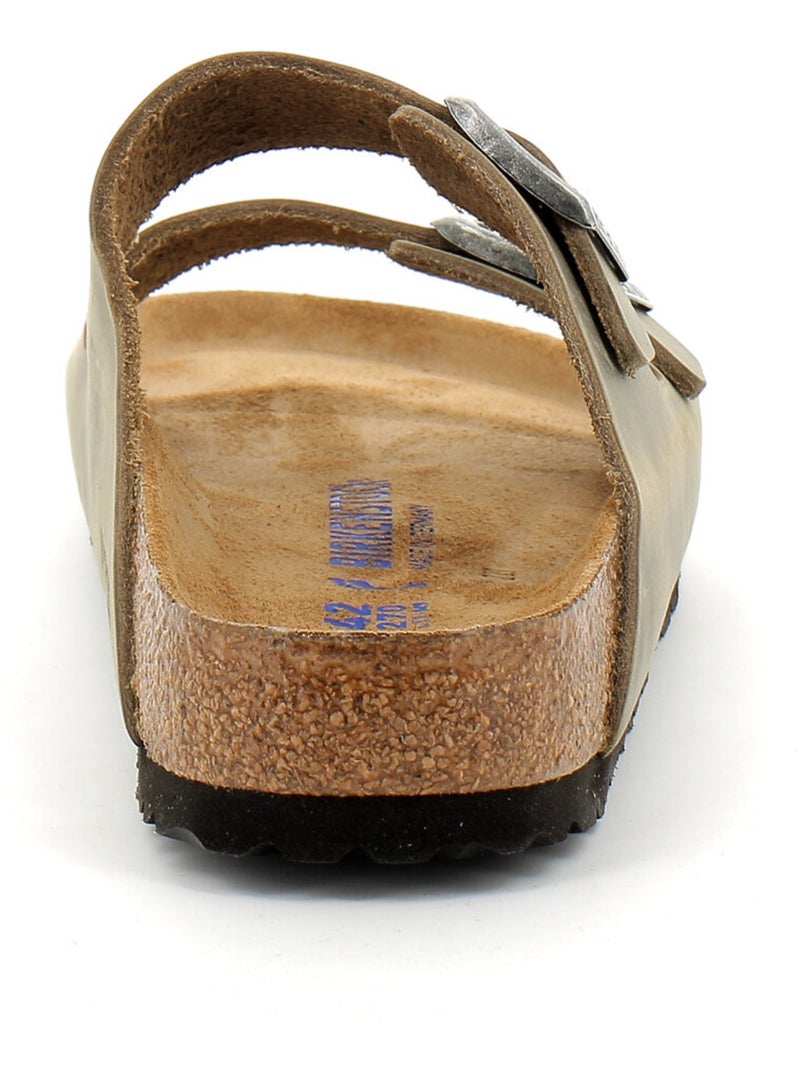 Mules / Sabots en Cuir Birkenstock Kaki - Kiabi