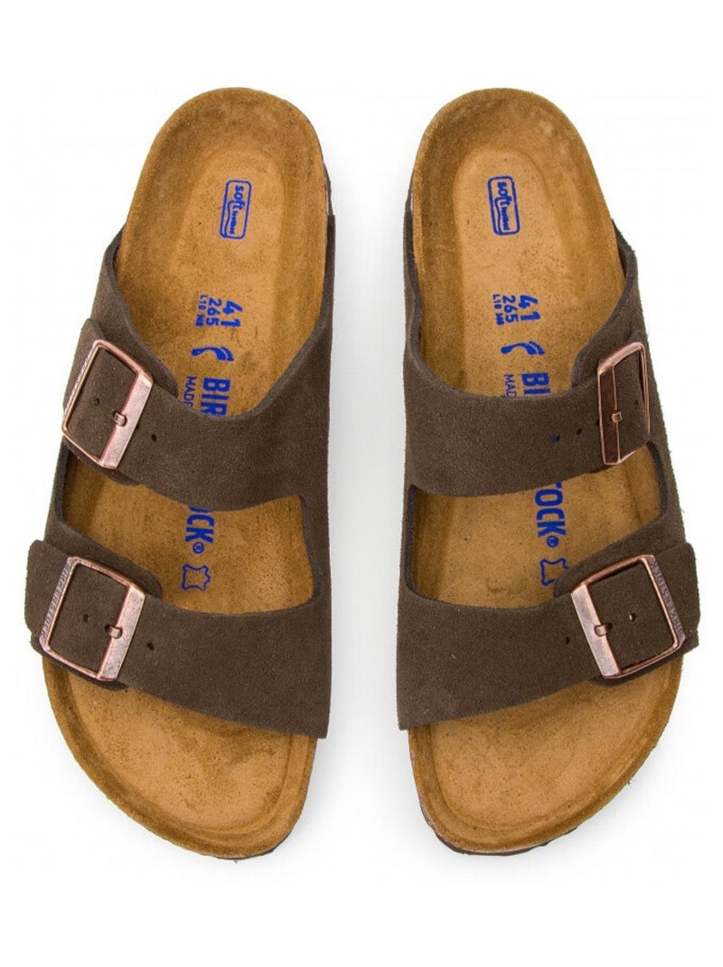 Mules / Sabots en Cuir Birkenstock Marron - Kiabi