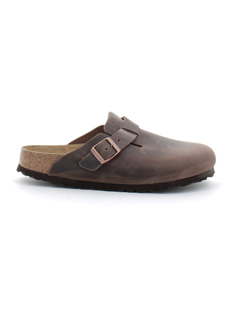 Mules / Sabots en Cuir Birkenstock Marron - Kiabi
