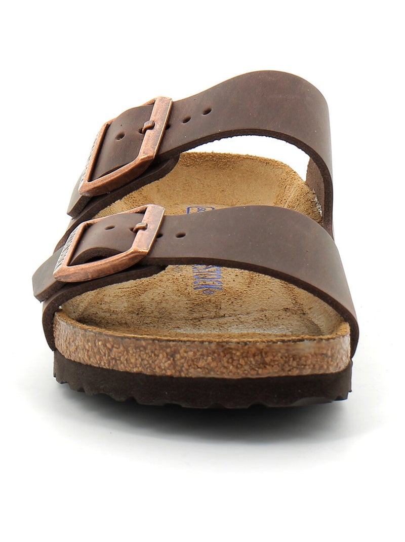 Mules / Sabots en Cuir Birkenstock Marron - Kiabi