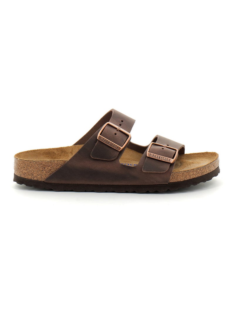 Mules / Sabots en Cuir Birkenstock Marron - Kiabi