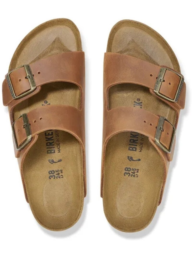 Mules / Sabots en Cuir Birkenstock Marron - Kiabi