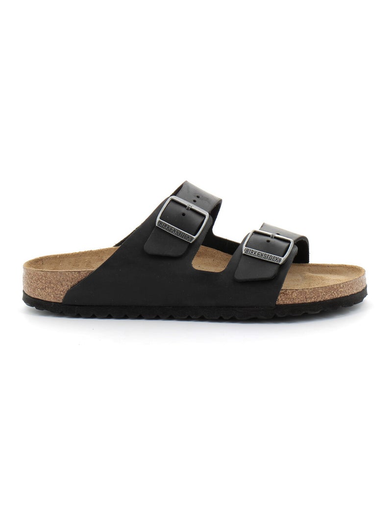 Mules / Sabots en Cuir Birkenstock Noir - Kiabi