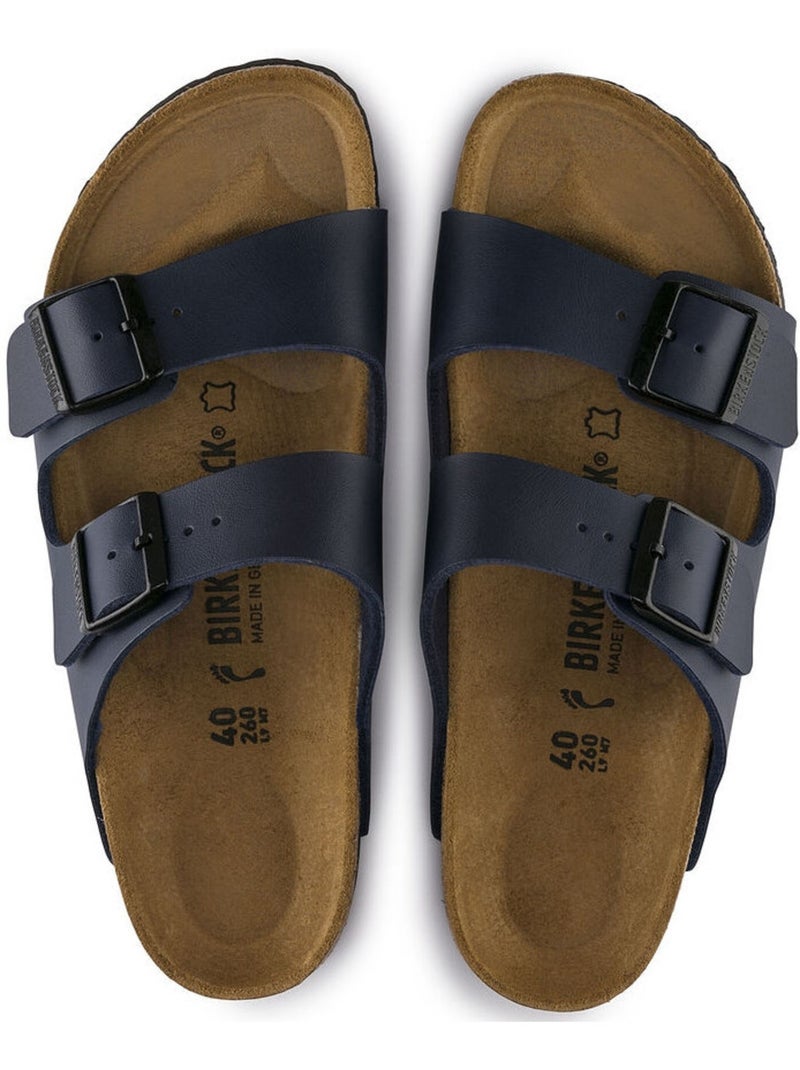Mules / Sabots en Cuir et Liege Birkenstock Bleu - Kiabi