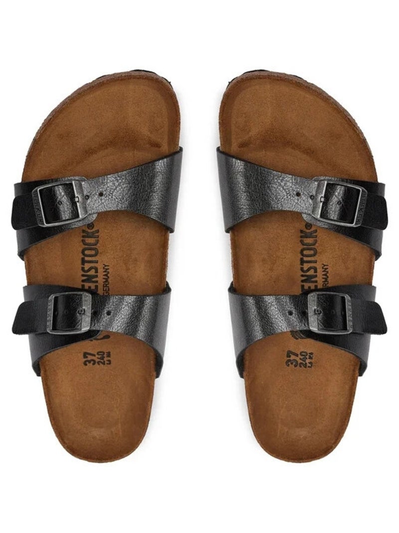 Mules / Sabots en Cuir et Liege Birkenstock Noir - Kiabi