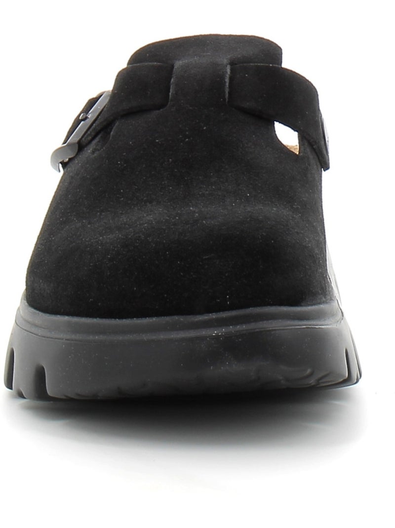 Mules / Sabots en Cuir et Liege Birkenstock Noir - Kiabi