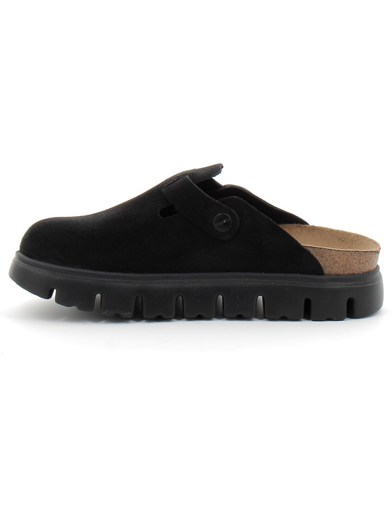 Mules / Sabots en Cuir et Liege Birkenstock Noir - Kiabi