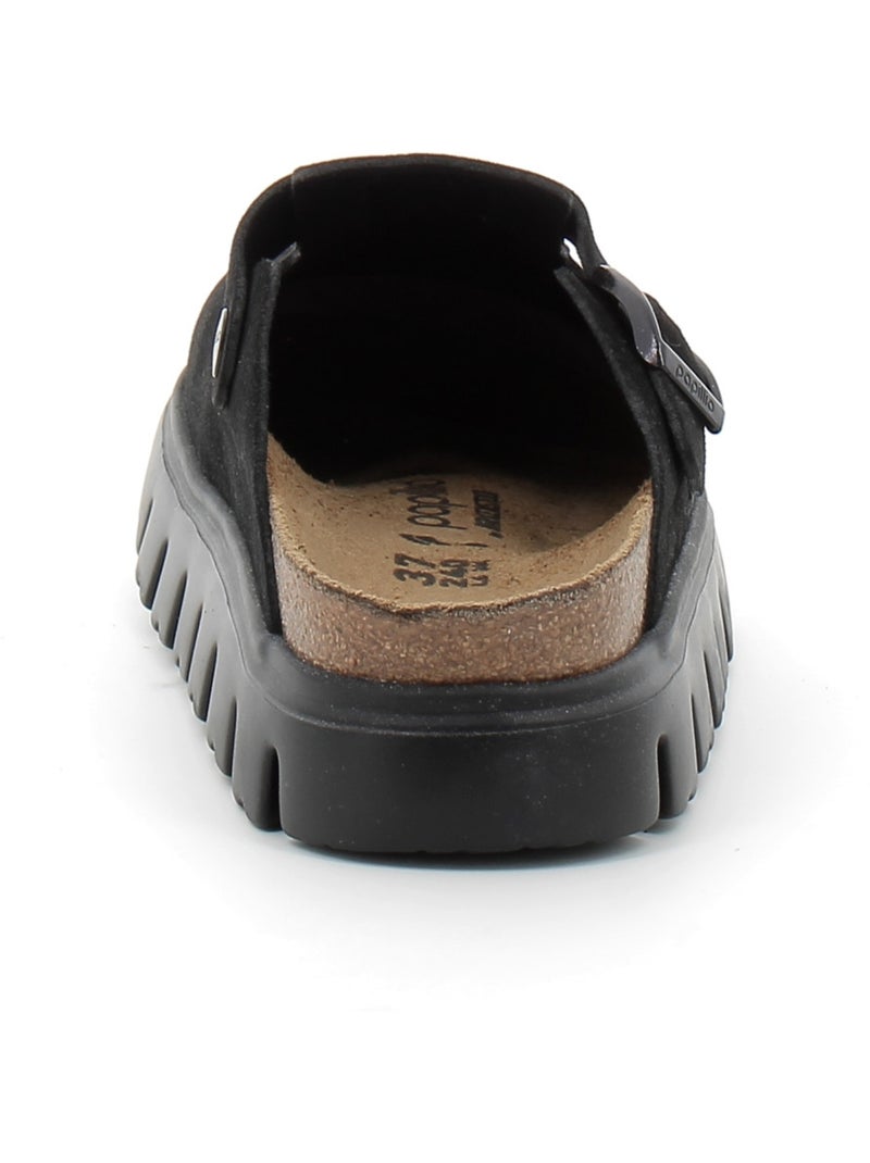 Mules / Sabots en Cuir et Liege Birkenstock Noir - Kiabi