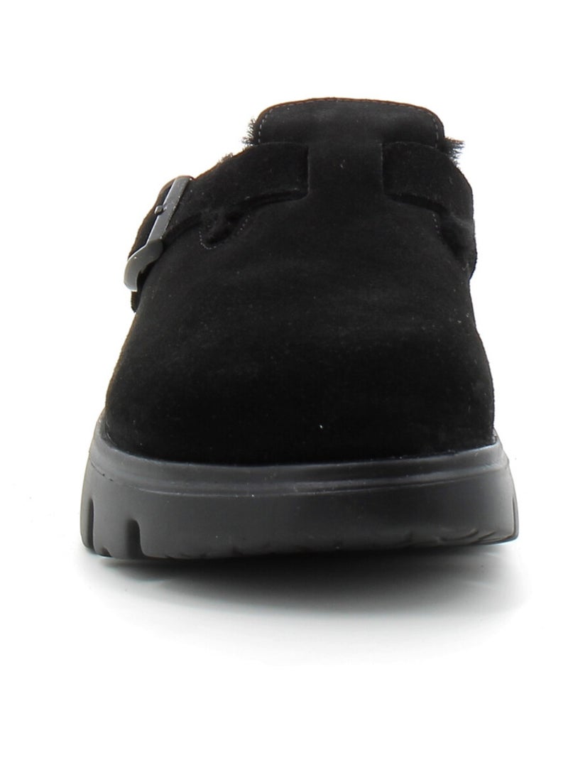 Mules / Sabots en Cuir et Liege Birkenstock Noir - Kiabi