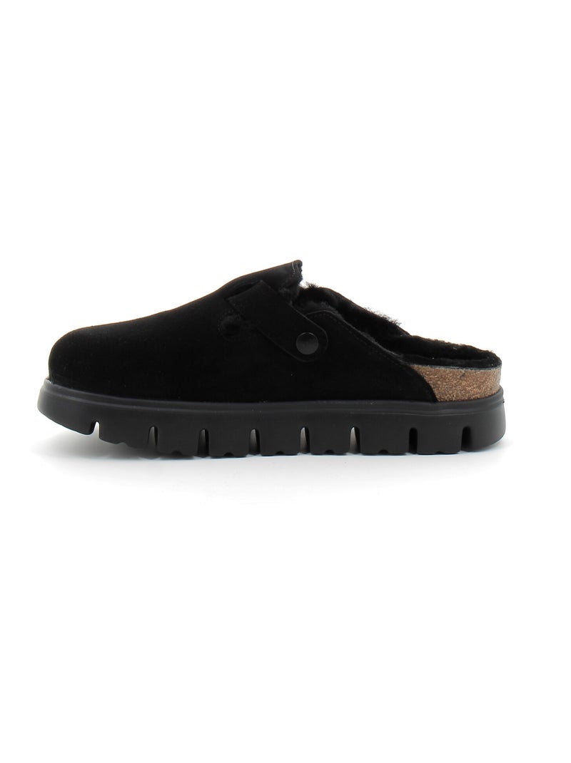 Mules / Sabots en Cuir et Liege Birkenstock Noir - Kiabi