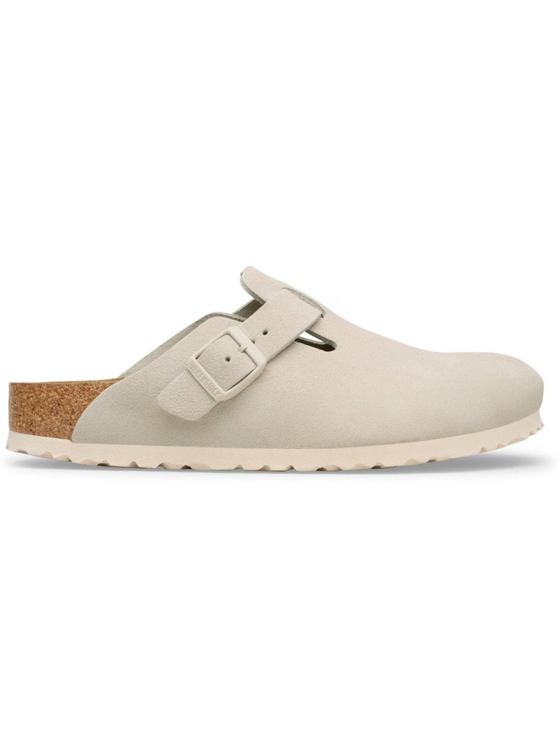 Mules / Sabots en Cuir et Suede Birkenstock Blanc - Kiabi