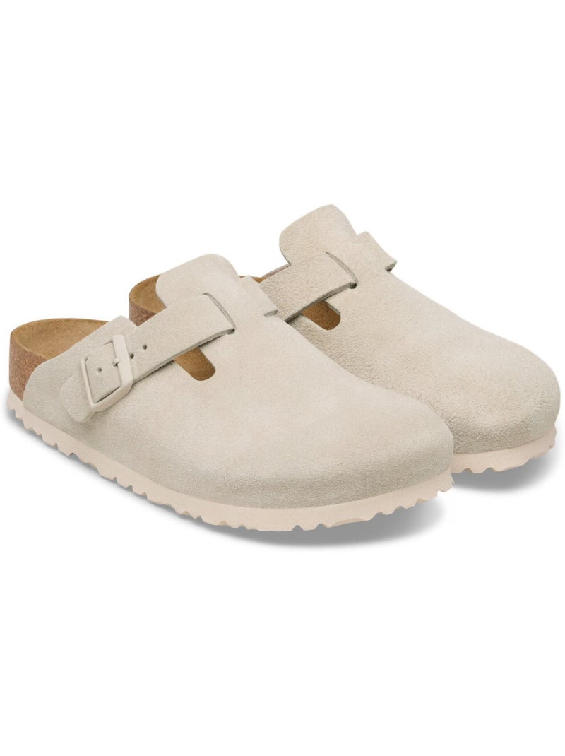 Mules / Sabots en Cuir et Suede Birkenstock Blanc - Kiabi