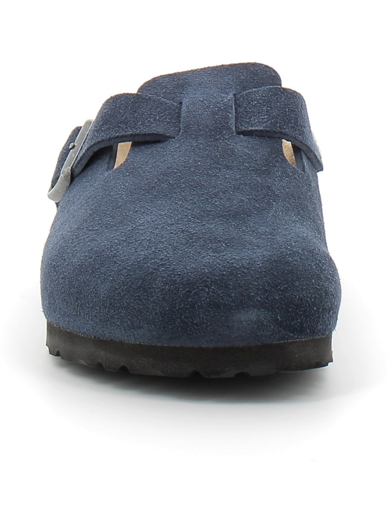 Mules / Sabots en Cuir et Suede Birkenstock Bleu - Kiabi
