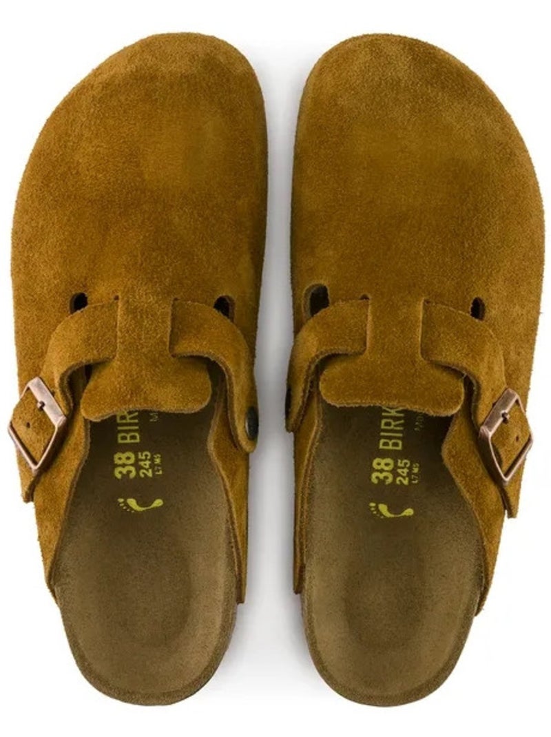 Mules / Sabots en Cuir et Suede Birkenstock Marron - Kiabi