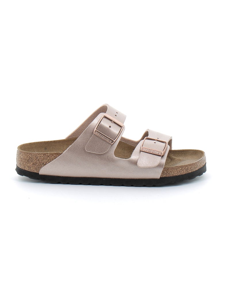 Mules / Sabots en Cuir et Syntetique Birkenstock Doré/or - Kiabi